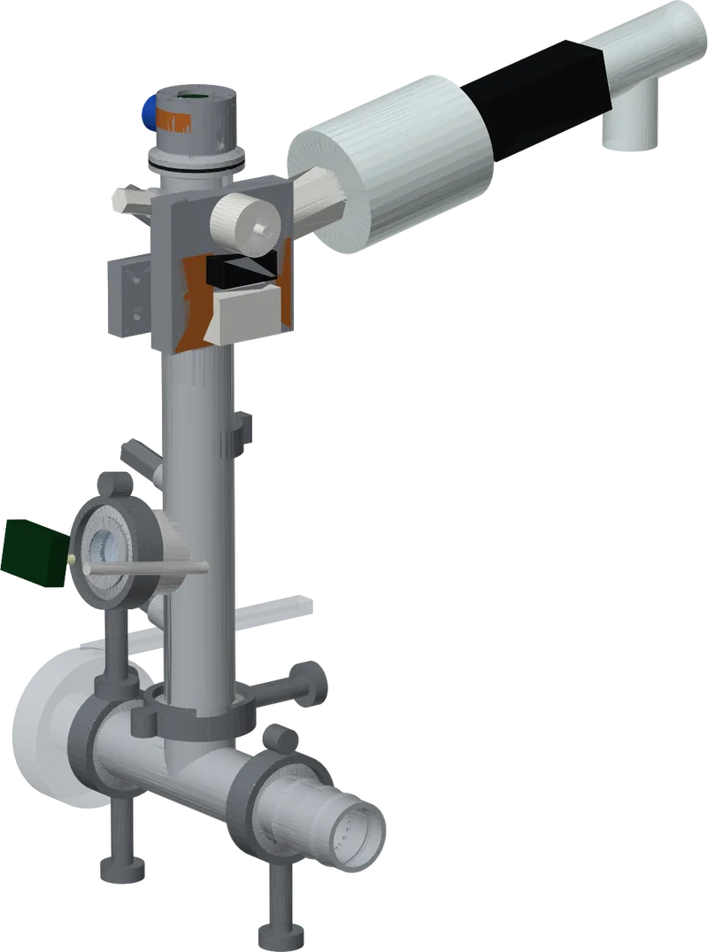 CAD view of the pod with its sensor housing opened